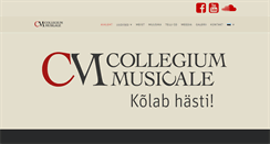 Desktop Screenshot of collegiummusicale.ee
